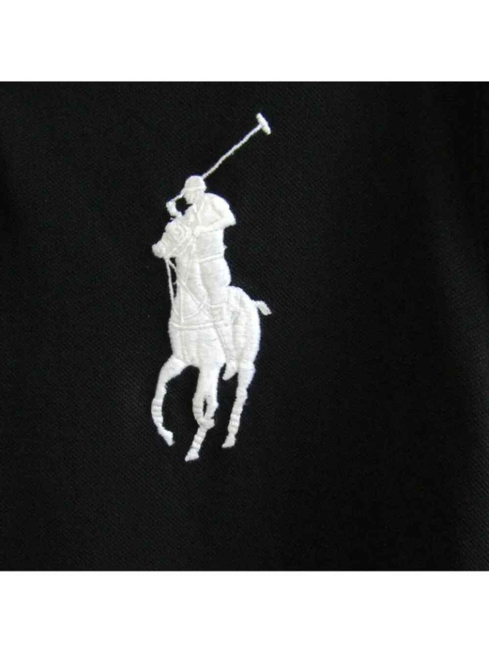 Polo Ralph Lauren Mens Size Large L Black Big Pony 3 Mesh Polo Shirt Classic Fit